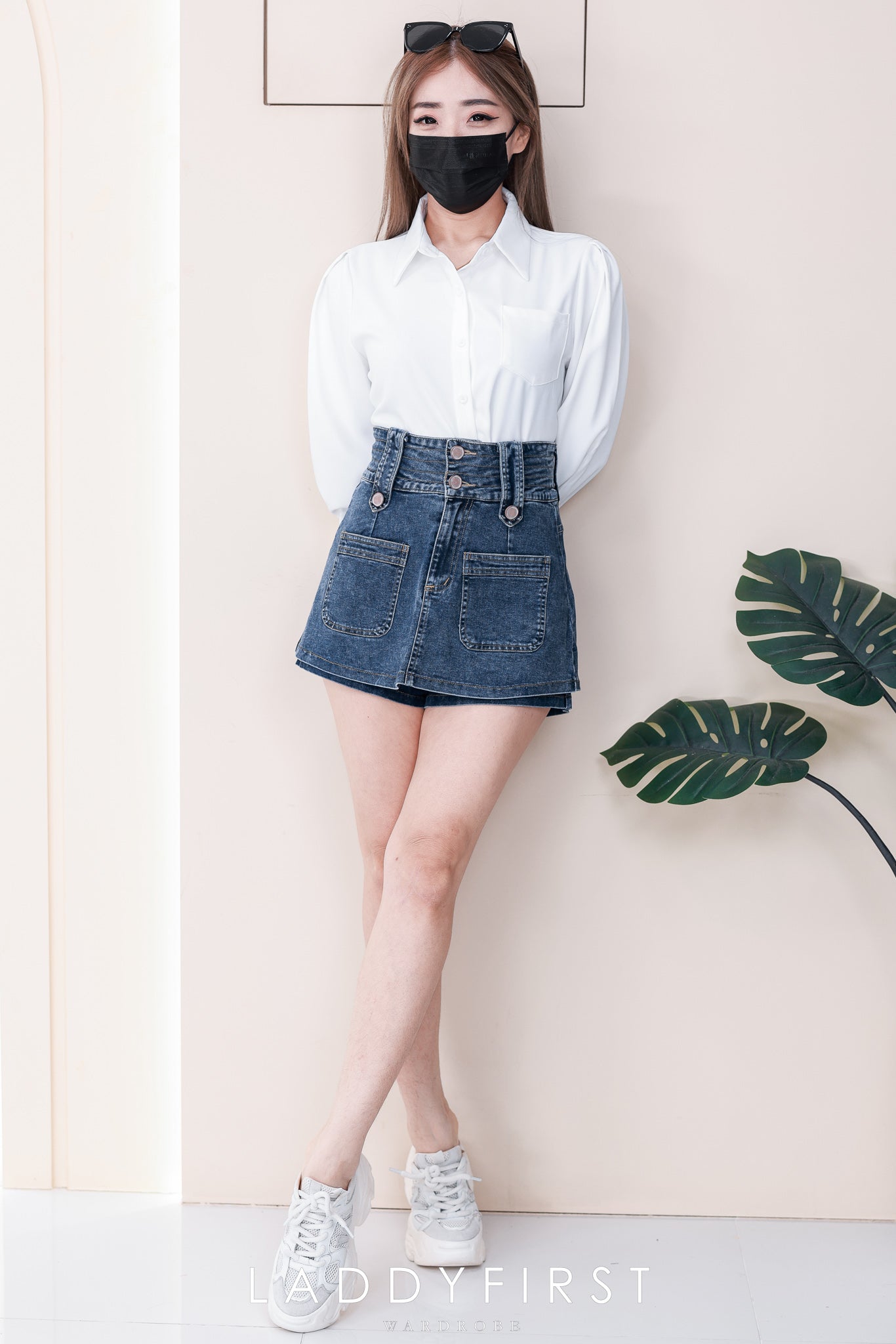 【S121530】高品质洗水牛仔前后裙子高腰百搭裤裙，有口袋 ❤️❤️