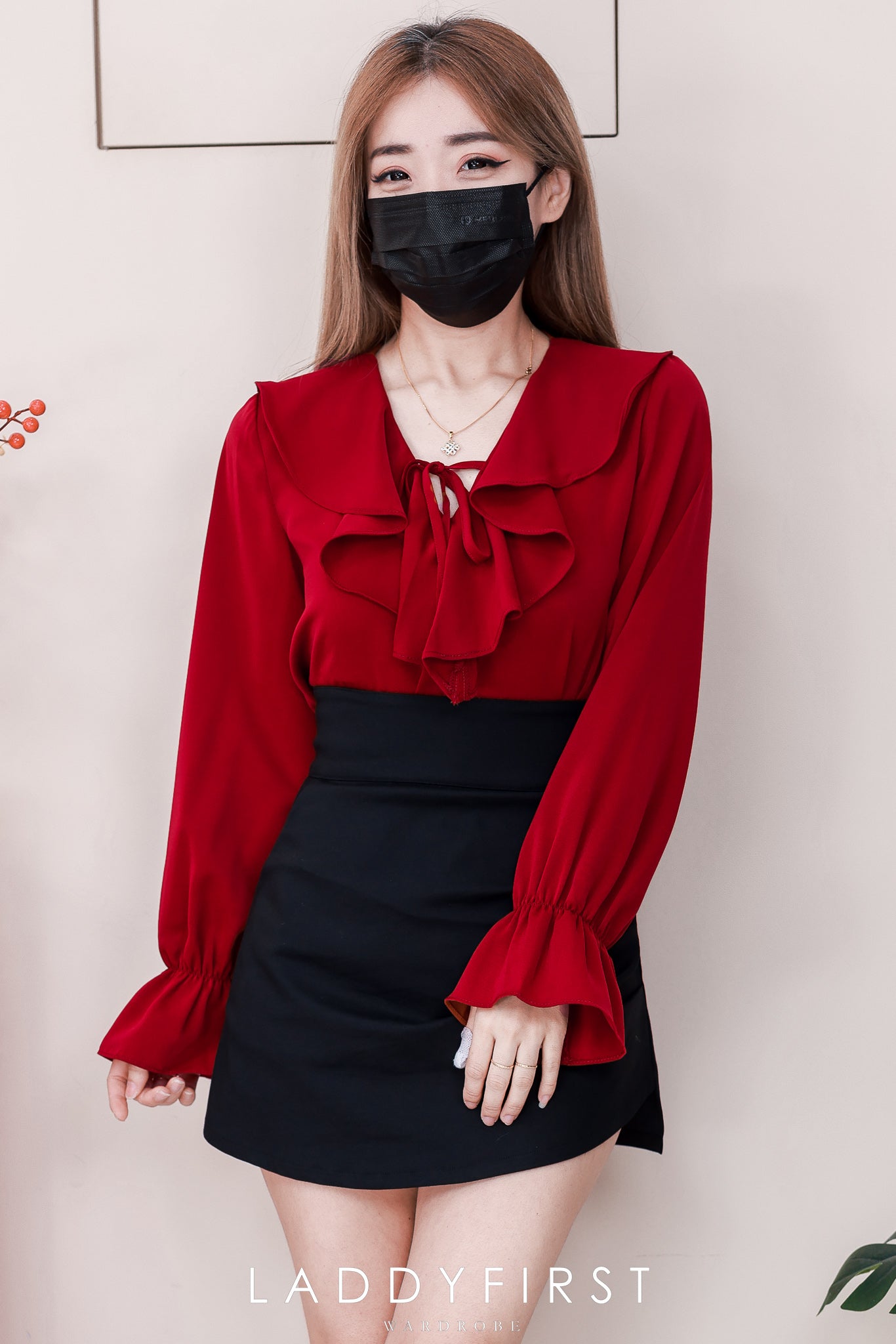 【T81166】高品质雪纺飘逸感荷叶边上衣 ❤️❤️