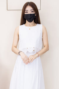 【SS2936】高品质两件式韩系小仙气桐花套装 无袖桐花上衣➕桐花高腰长裙 ❤️❤️【A-R2-C5】