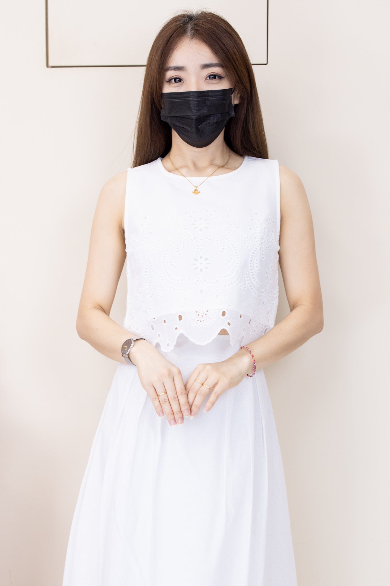 【SS2936】高品质两件式韩系小仙气桐花套装 无袖桐花上衣➕桐花高腰长裙 ❤️❤️【A-R2-C5】