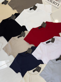 【T80792】【直播间搭配款】独家爆款高品质纯棉弹力圆领短袖简约日常百搭款上衣 #衣柜必入手百搭款 ❤❤【A-R3-C2】