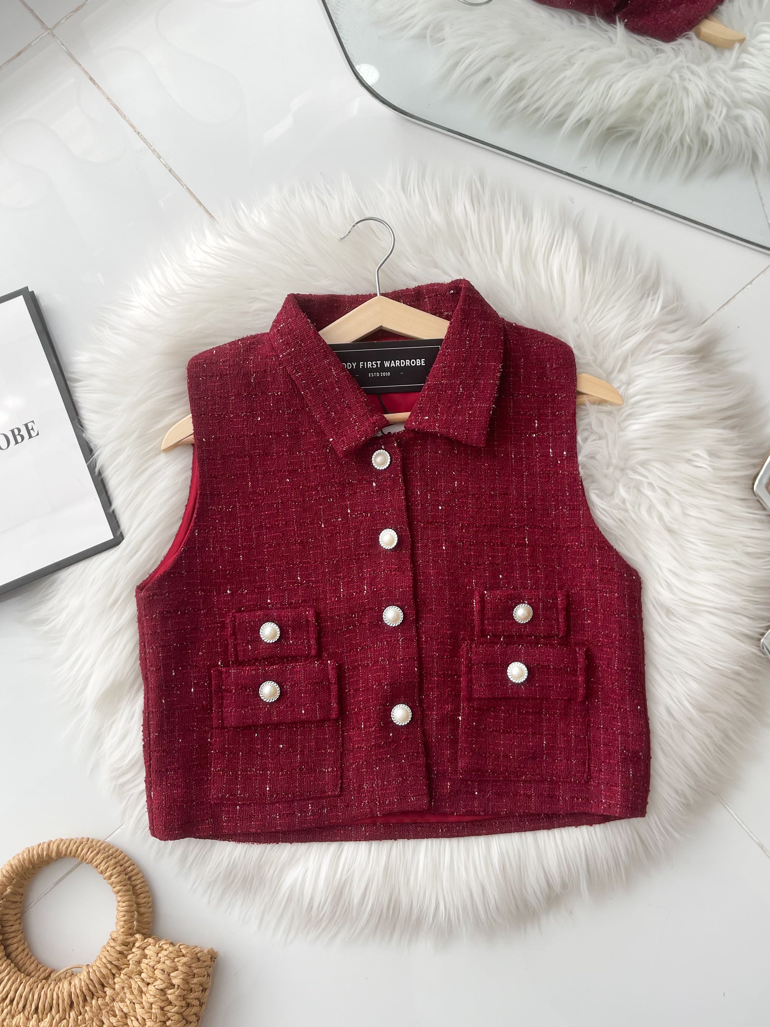 【T2792】高品质高端气质名媛风小香风马甲式上衣/外套 ❤❤