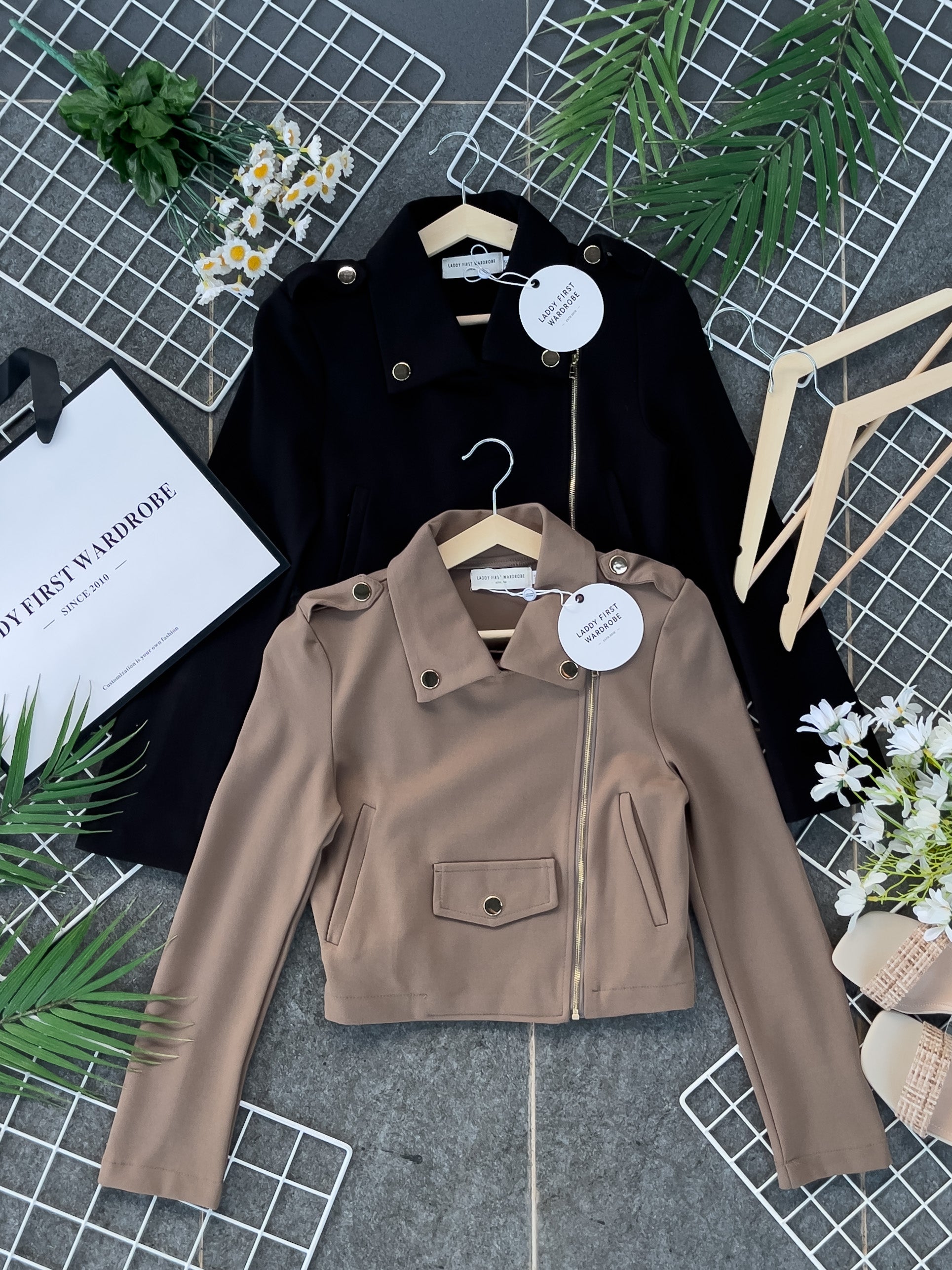 【JK150682】独家爆款气质罗马弹力长袖百搭外套