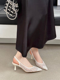 【R699-206】✨现货✨高品质气质水钻尖头高跟鞋 👠