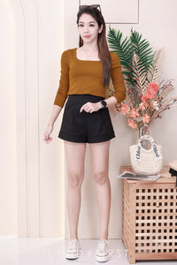 【S6422】✨独家爆单王✨ 独家定制款高品质简约日常西装万能高腰阔腿百搭短裤，有口袋 后中拉链 ❤️❤️ 【D-R1-C4】