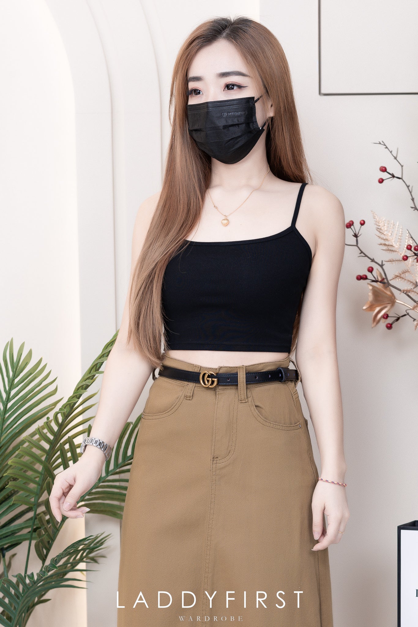 【T3395】独家爆款方领无袖肩带纯棉弹力内搭上衣 ❤❤ 【B-R2-C1】