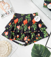 【S68135】【LFW独家小圆饼】【直播间搭配】双层蛋糕百褶荷叶边高腰显瘦西装裙子，内层防走光短裤 ❤️❤️ 【C-R3-C5】