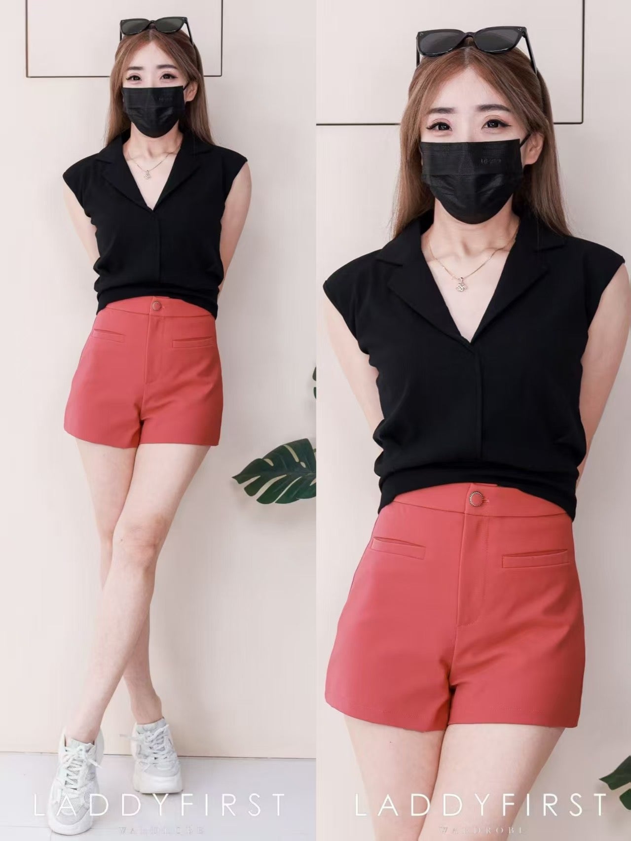 【S2062】🧧 宠粉福利回馈 🧧  独家爆款高品质四面弹高腰短裤，有口袋 ❤️❤️