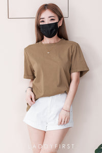 【T8182】高品质纯棉宽松大码版型圆领短袖日常休闲百搭上衣 ❤❤ 【B-R1-C3】
