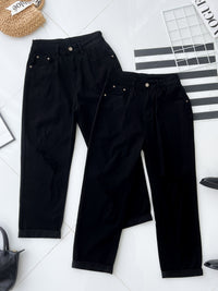 【L11762】高品质COTTON JEANS牛仔弹力破洞九分长裤，有口袋 ❤️❤️【B-R2-C5】