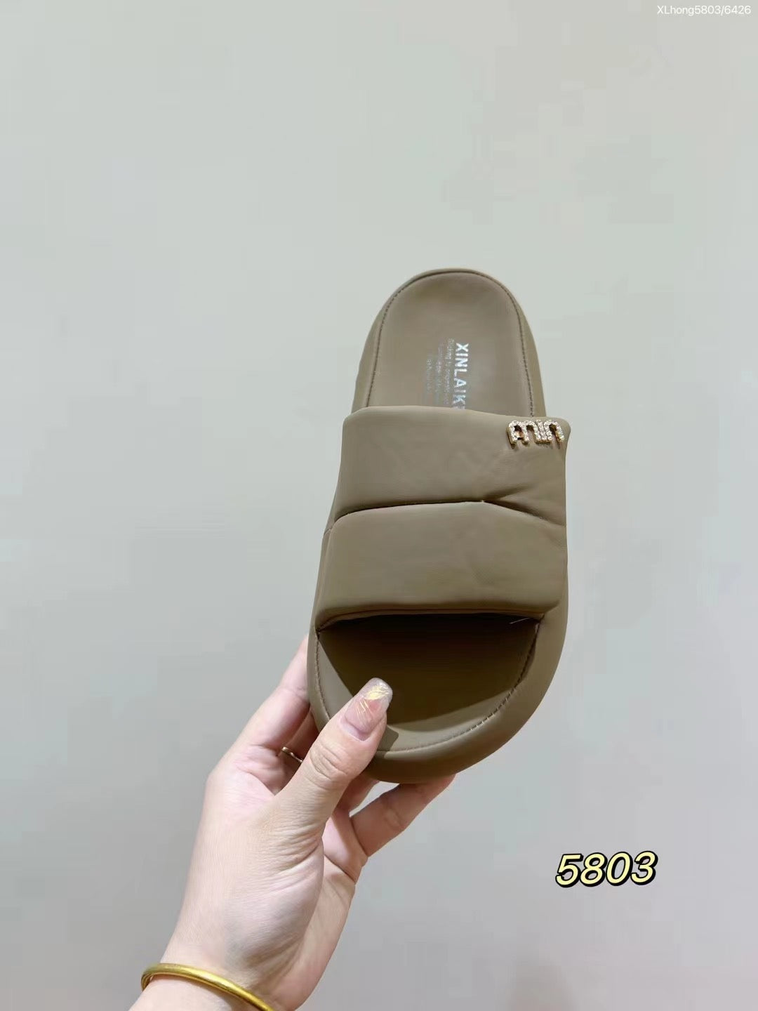 【R5803】 【网站福利款✨】高质量厚底软面魔术贴沙滩休闲懒人拖鞋 ❤️❤️