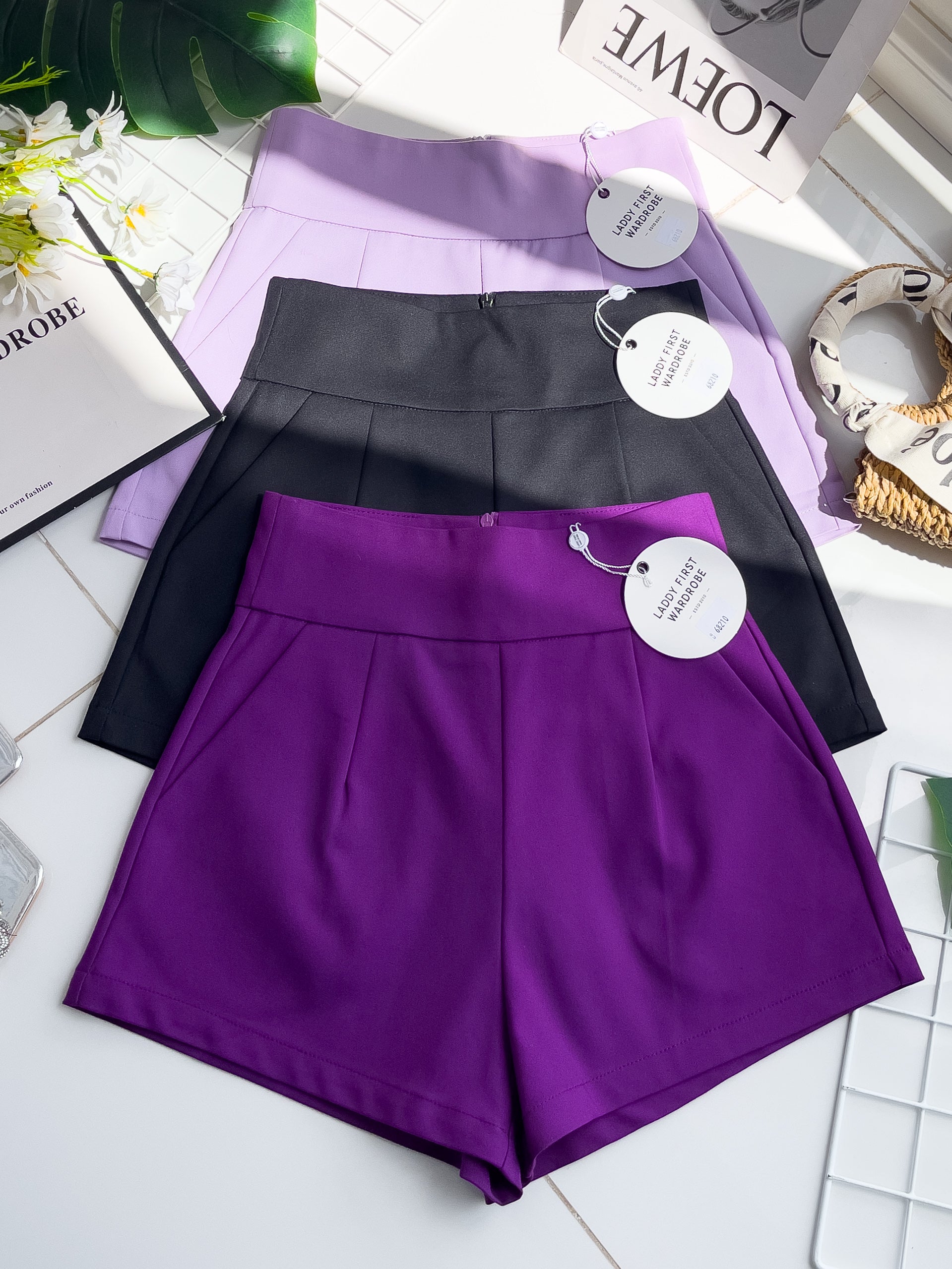 【S68210】LFW独家爆款【万能姐姐】高品质万能系列休闲简约日常百搭款西装高腰短裤，有口袋 #人人必入手 #必备百搭款 #高腰显瘦 ❤️❤️ 【C-R2-C6】