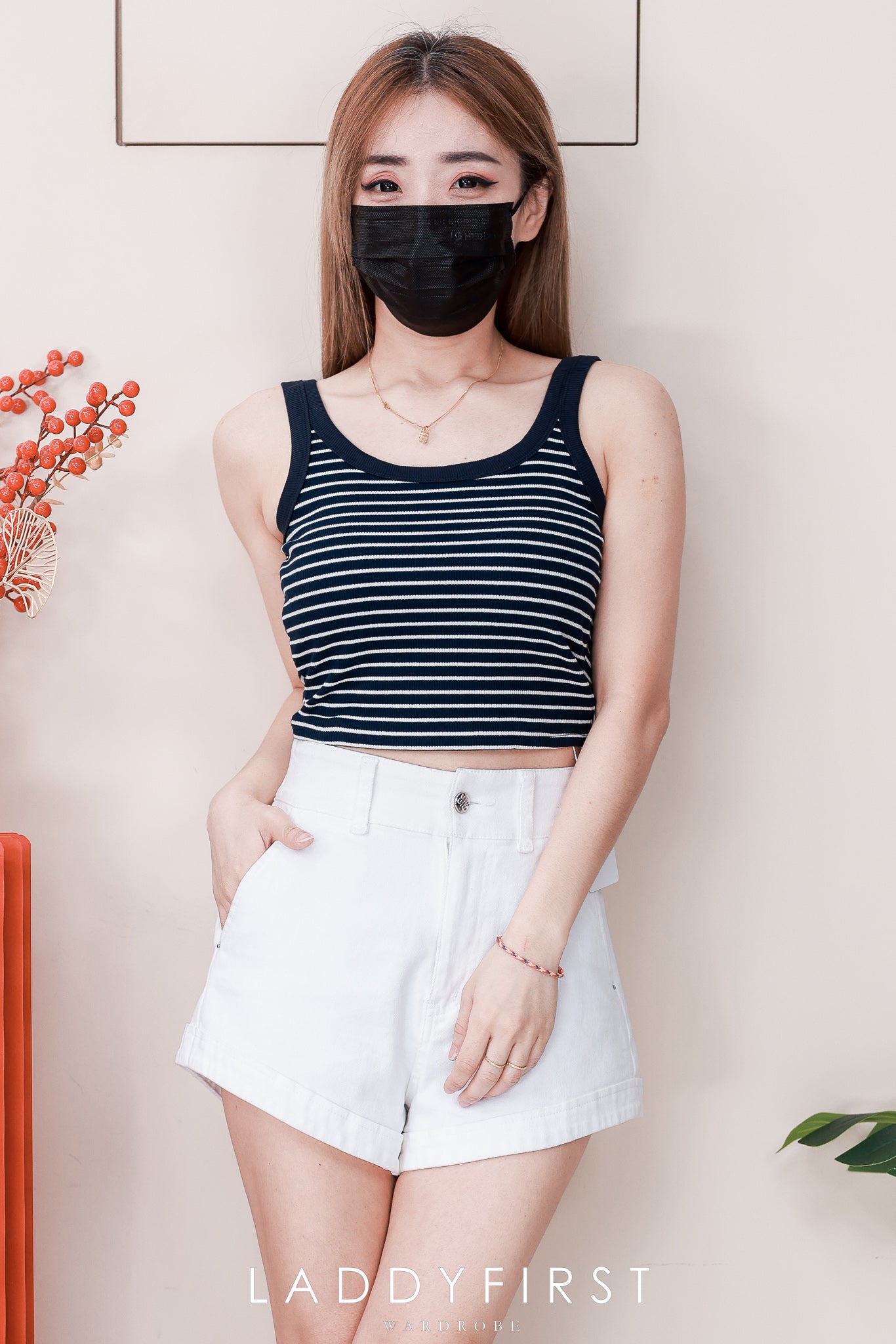 【T80562】高品质螺纹弹力带胸垫无袖百搭背心上衣 ❤️❤️