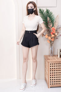 【T9001】独家爆款大U领螺纹弹力休闲百搭上衣【B-R1-C1】