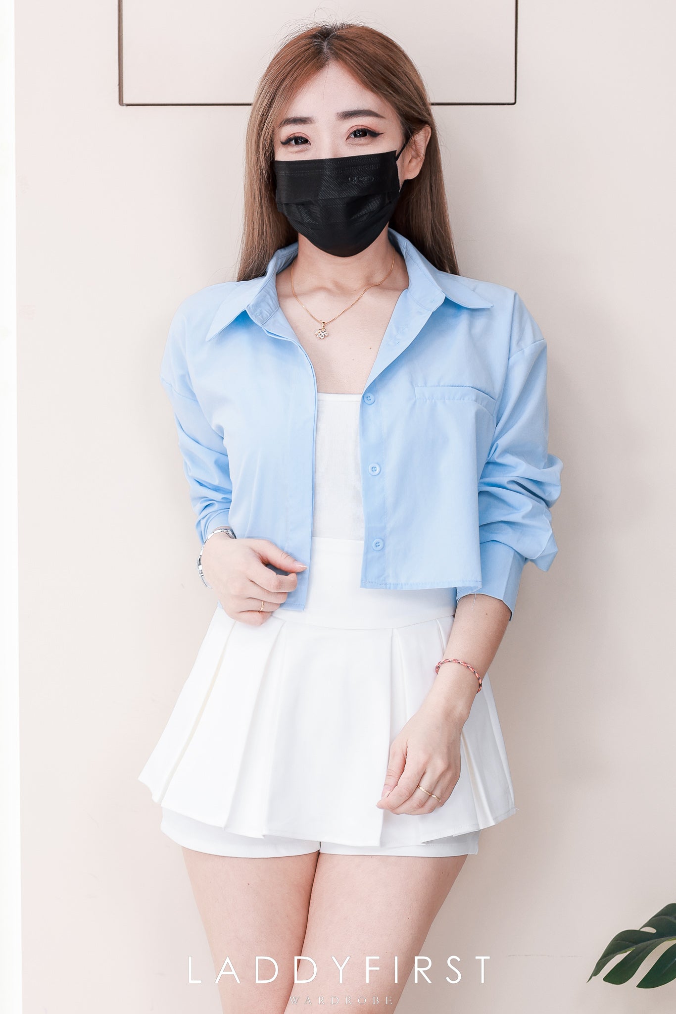 【T82656】【补厂家现货⚡⚡】高品质爆款宽松短版简约衬衫百搭长袖上衣 / 外套 ❤❤