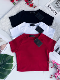 【T80792-2】【直播间搭配款】独家爆款高品质纯棉弹力圆领短袖简约日常百搭款上衣 #衣柜必入手百搭款 ❤❤ 【A-R1-C3】