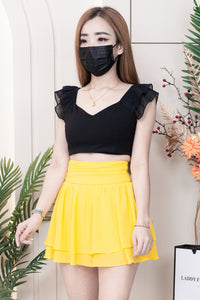 【S681131】‼️爆单王再次到货‼️【独家小圆饼】高质量西装拼雪纺蓬蓬高腰裙子【A-R3-C4】