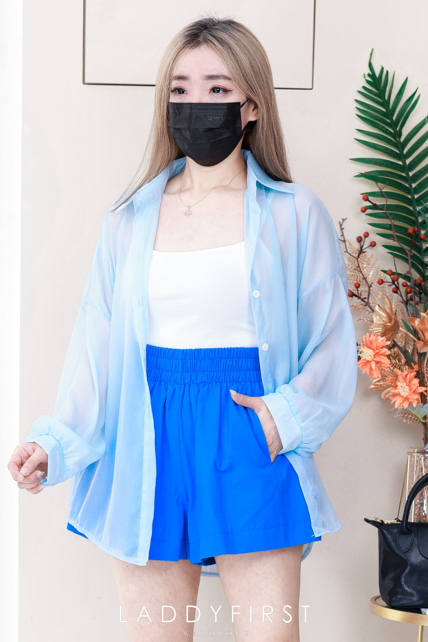 【S23851】高品质松紧腰弹力西装高腰简约百搭短裤，有口袋 ❤️❤️