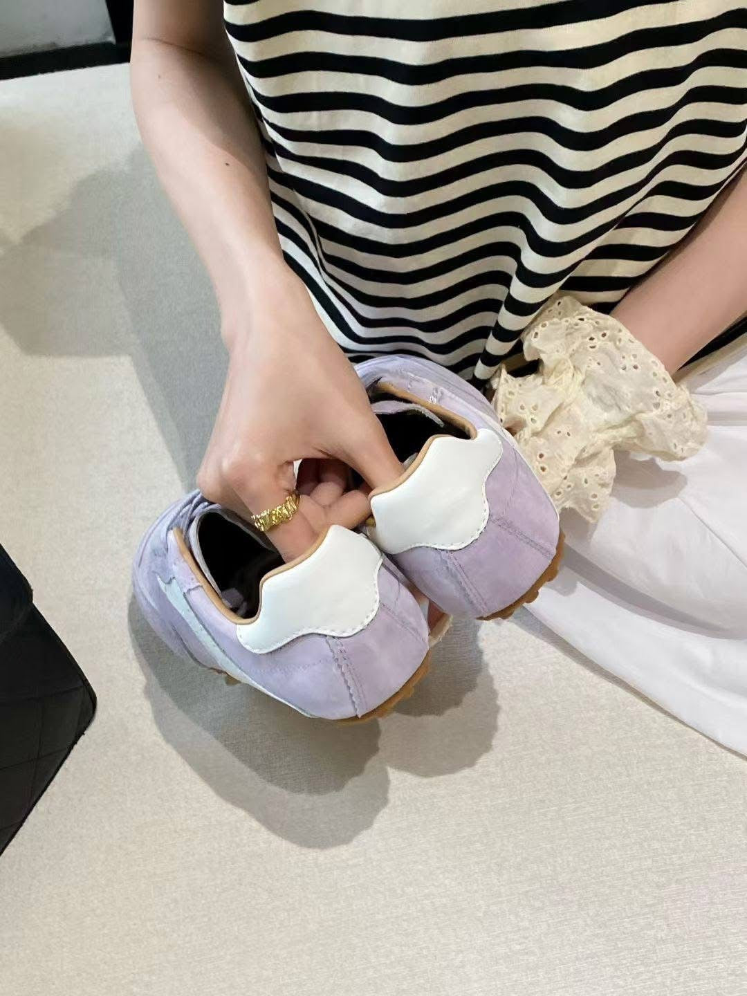 【R830-10】🔅精选预售款🔅 高质量韩系街头风软底复古真皮休闲阿甘鞋子 ❤️