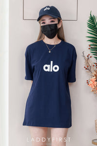 【O9966】高品质男女同款圆领短袖ALO立体Oversized 休闲上衣➕帽子 ❤❤【A-RU1】