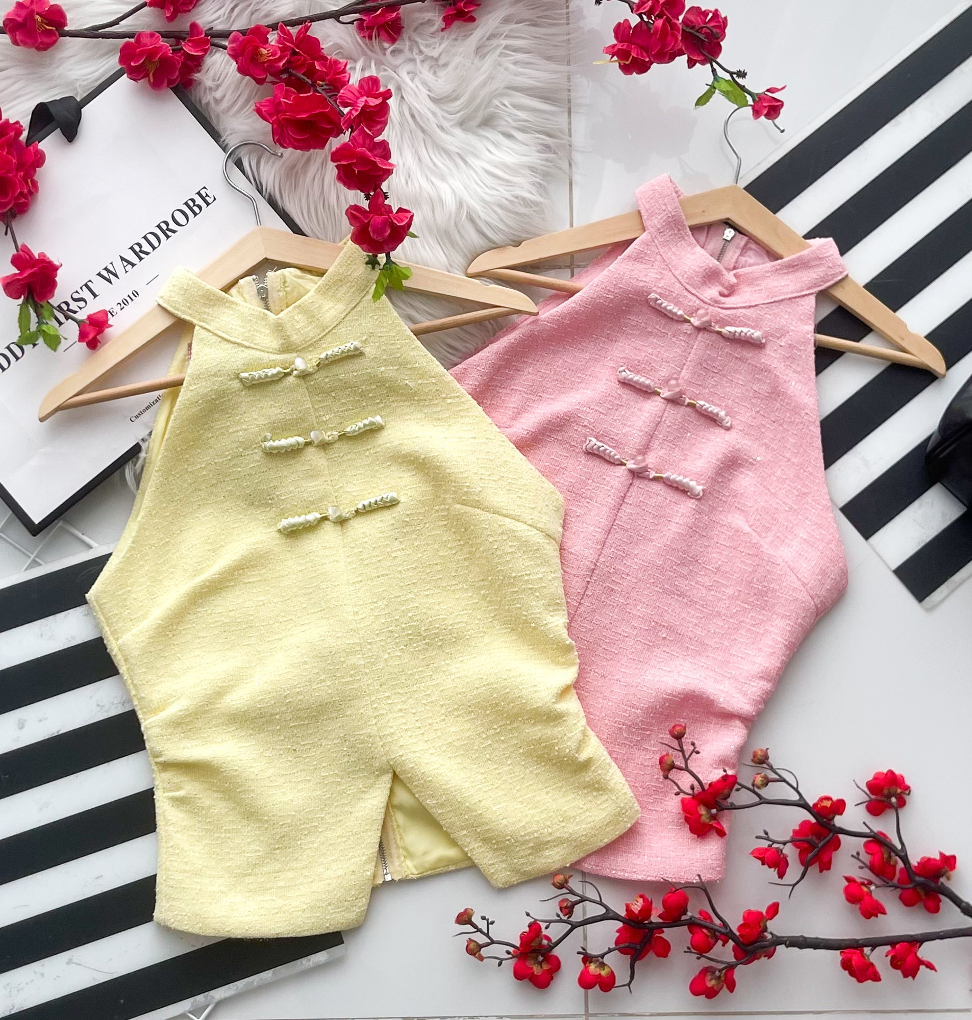 【T7007】高品质新中式blingbling细小闪亮小香风上衣 ❤❤