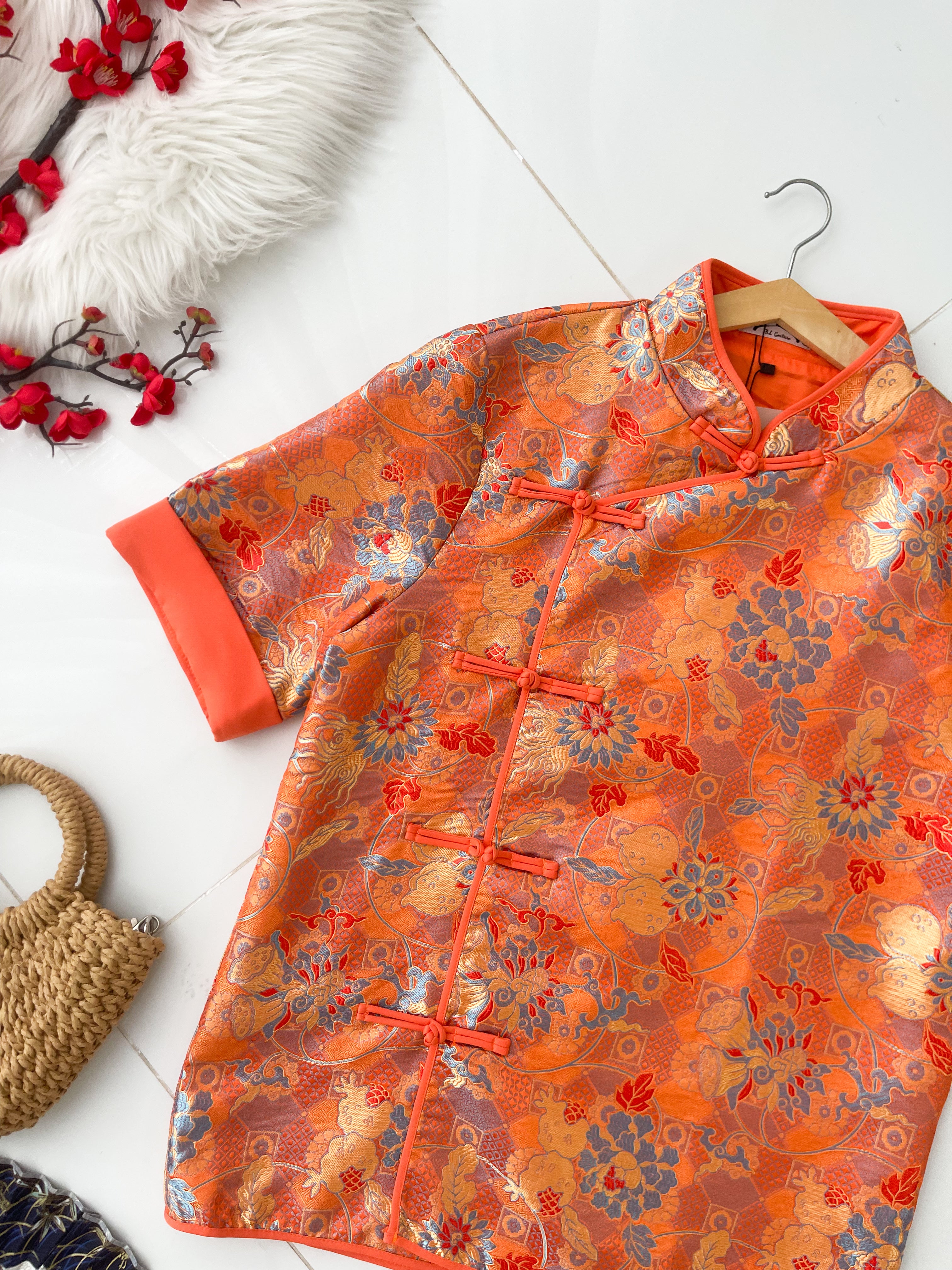 【T1026】高品质【男装】高端大气国风唐装提花旗袍上衣 ❤❤