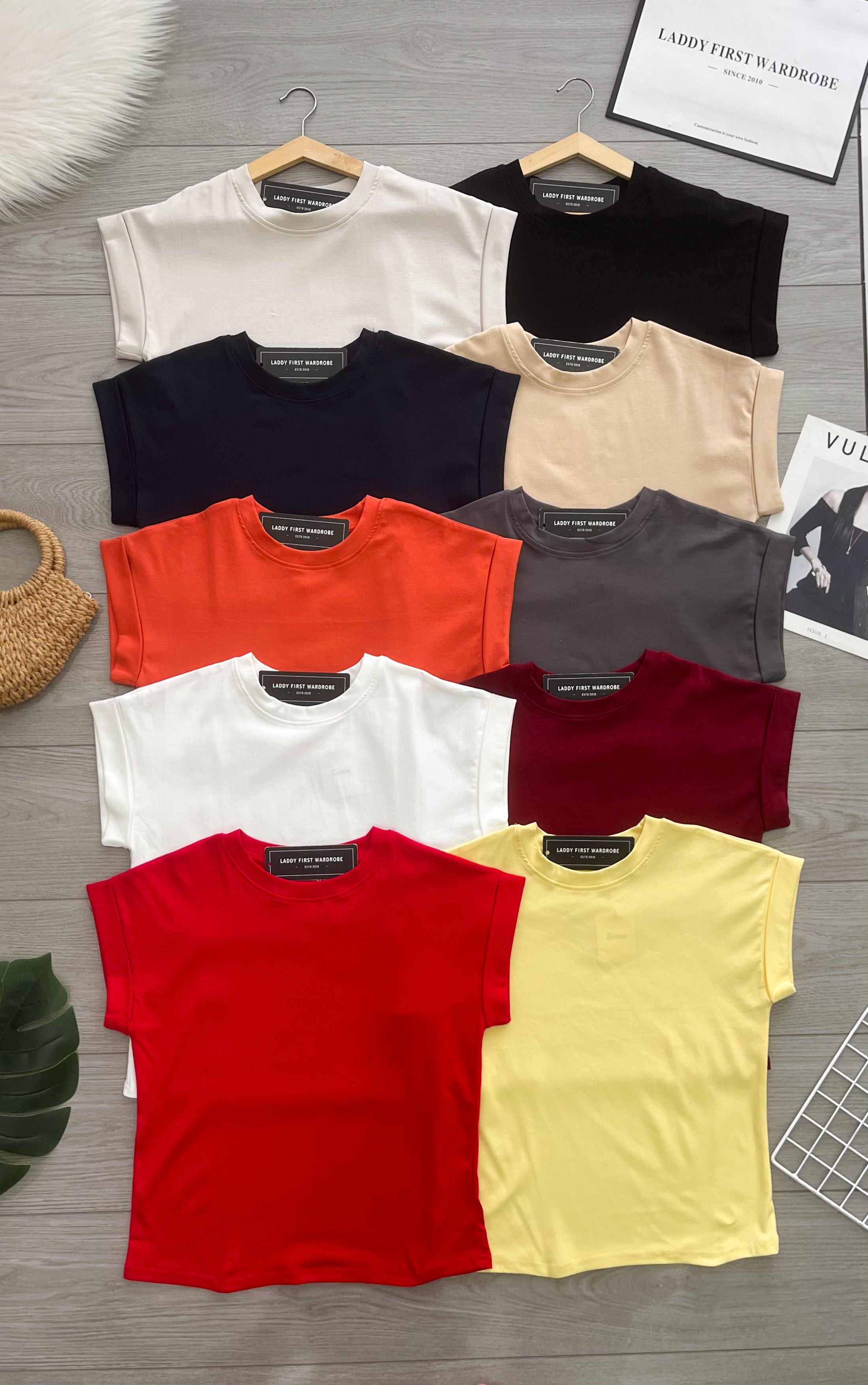 【T6394】高品质纯棉弹力宽松版日常简约休闲百搭上衣 ❤❤