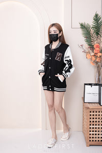 【JK3345】男女同款宽松时尚爆款撞色棒球服长袖外套，有口袋 ❤❤