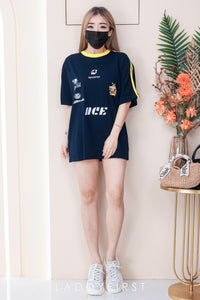 【O9546】高品质宽松休闲拼色OVERSIZE TEE ❤️【H】
