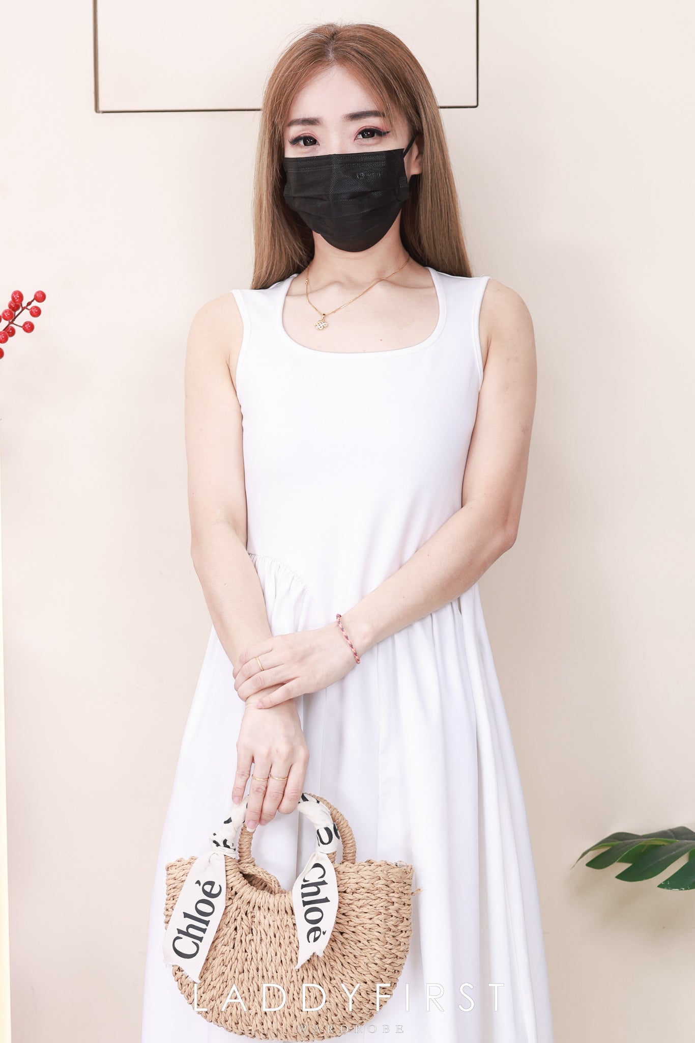 【D111037】高品质罗马弹力上衣拼接西装无袖连身长裙 ❤❤【B-R1-C2】