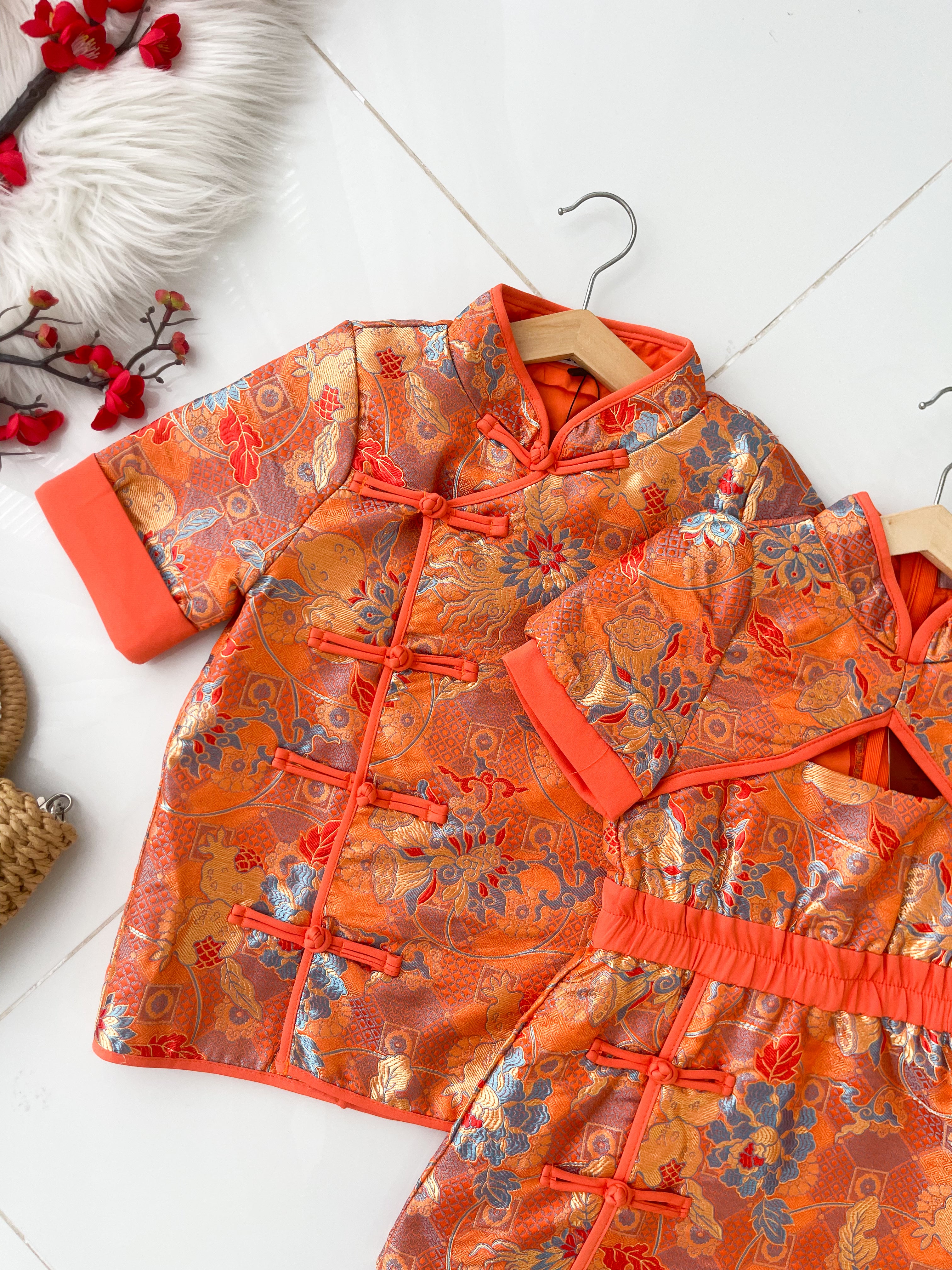 【T1028】高品质【男童】高端大气国风唐装提花旗袍上衣 ❤❤