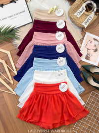 【S681131】‼️爆单王再次到货‼️【独家小圆饼】高质量西装拼雪纺蓬蓬高腰裙子【A-R3-C4】