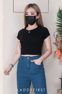 【L98655】独家爆款高品质COTTON JEANS牛仔弹力收口束脚高腰休闲百搭长裤，有口袋 ❤️❤️ #牛仔弹力面料【A-R3-C1】