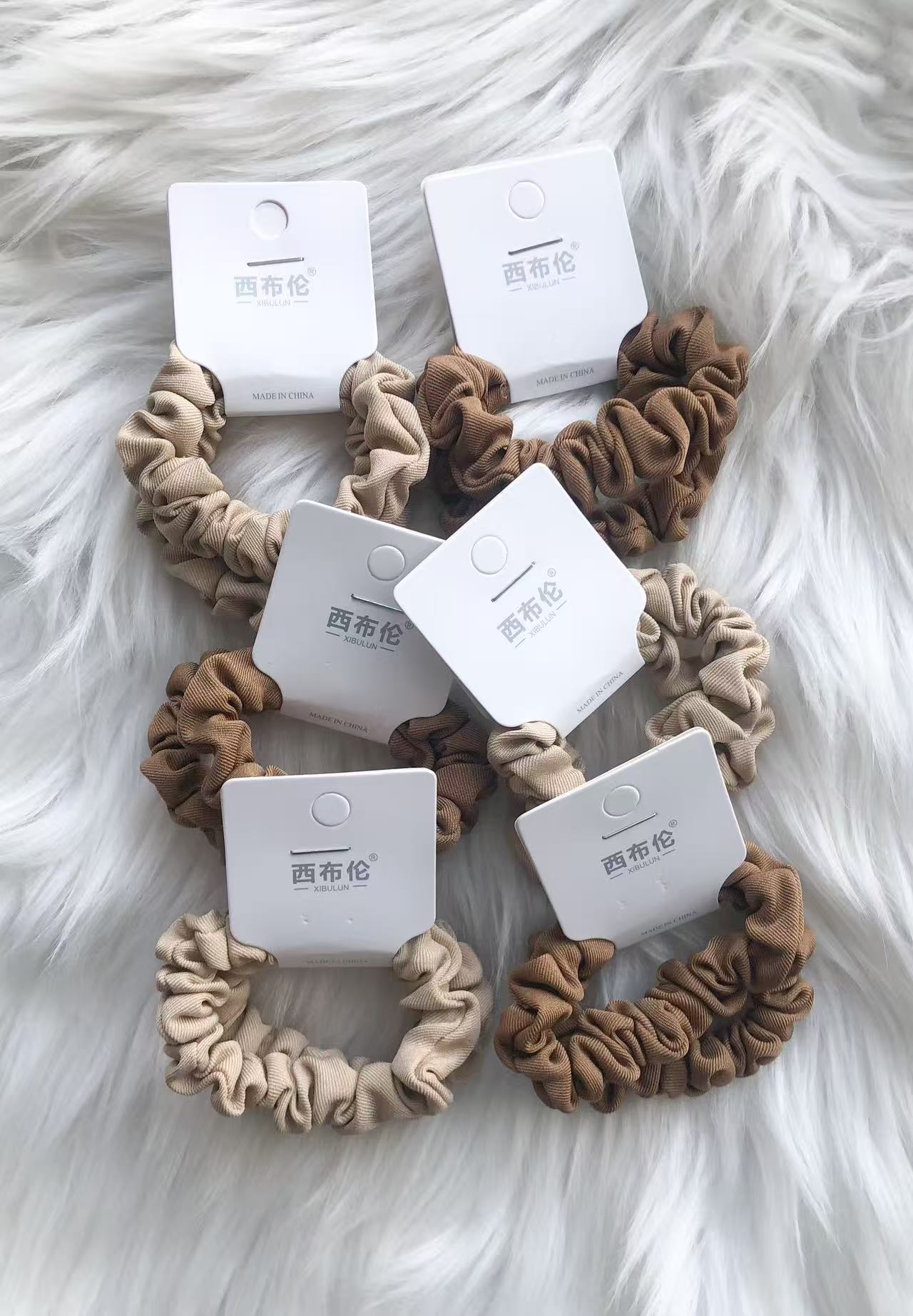 【A4000】高级感简约气质皱褶小肠发圈 ❤️