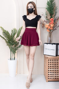 【S681131】‼️爆单王再次到货‼️【独家小圆饼】高质量西装拼雪纺蓬蓬高腰裙子【A-R3-C4】