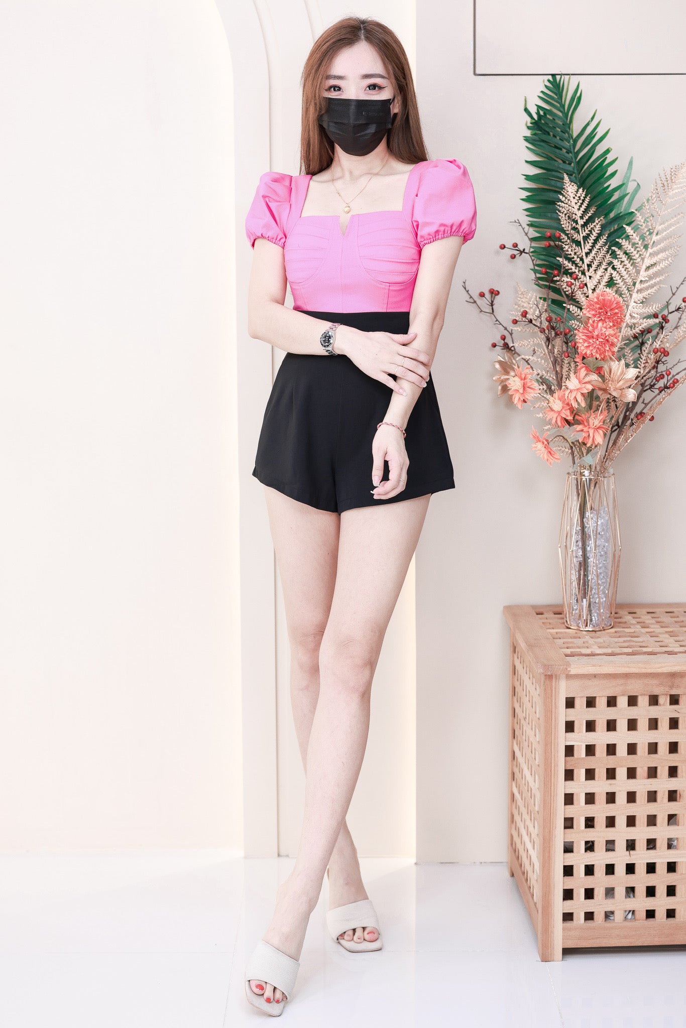 【S1663】LFW独家爆款西装垂感高腰休闲简约百搭短裤，内层➕里布，有口袋 ❤️❤️ 【C-R2-C4】