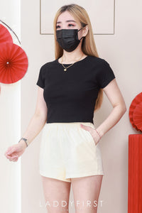 【S9045】独家爆款卫衣棉松紧腰弹力日常休闲百搭短裤，有口袋 ❤️❤️ #休闲百搭 🔥🔥 【B-R3-C3】