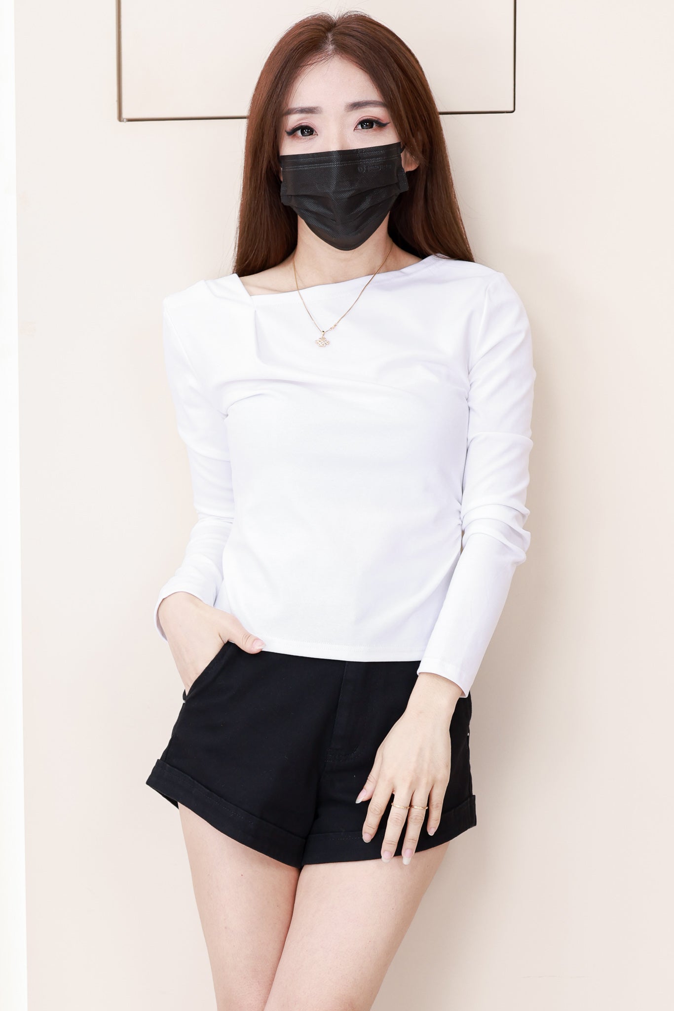 【T99073】高品质斜领纯棉弹力长袖百搭上衣 ❤️❤️