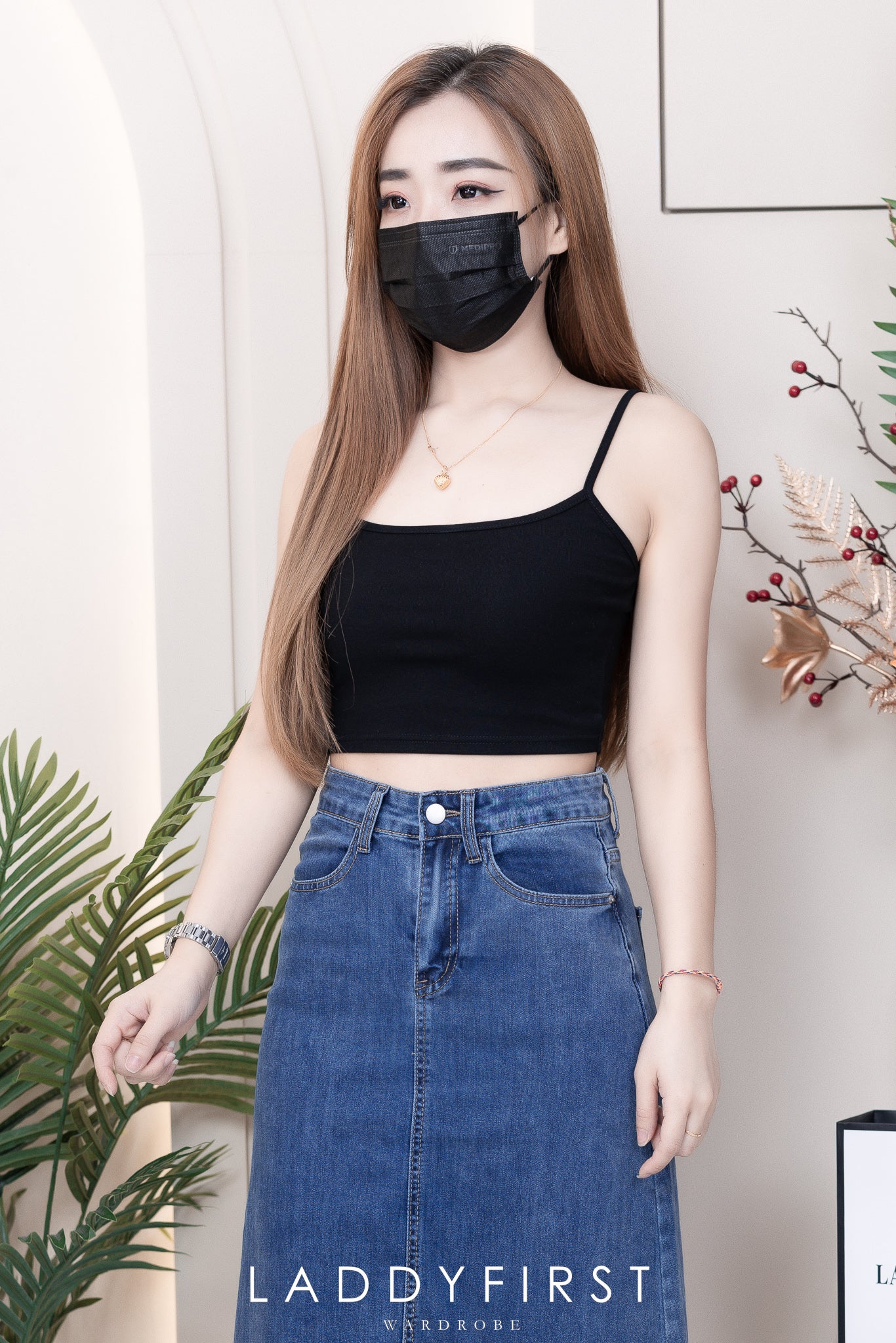 【T3395】独家爆款方领无袖肩带纯棉弹力内搭上衣 ❤❤ 【B-R2-C1】