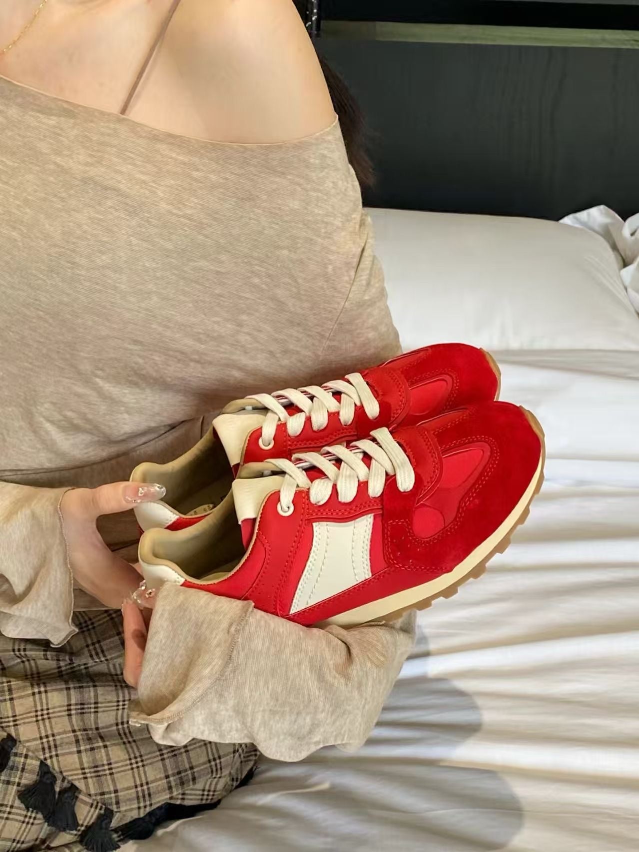 【R3211-5】🔅精选预售款🔅 高质量街头风极简百搭软底复古真皮休闲阿甘鞋子 ❤️