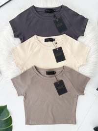 【T80792】【直播间搭配款】独家爆款高品质纯棉弹力圆领短袖简约日常百搭款上衣 #衣柜必入手百搭款 ❤❤【A-R3-C2】