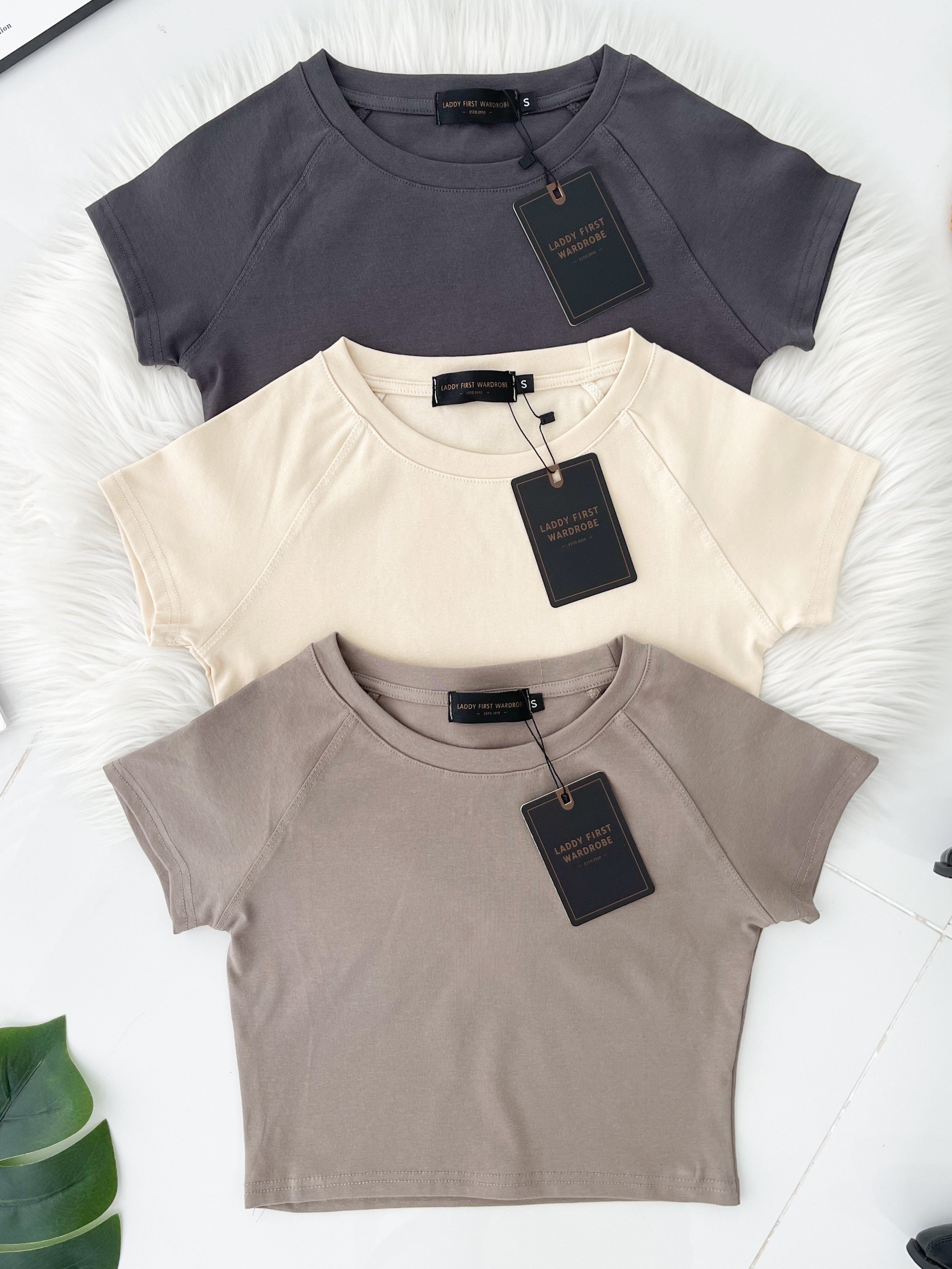 【T80792】【直播间搭配款】独家爆款高品质纯棉弹力圆领短袖简约日常百搭款上衣 #衣柜必入手百搭款 ❤❤【A-R3-C2】