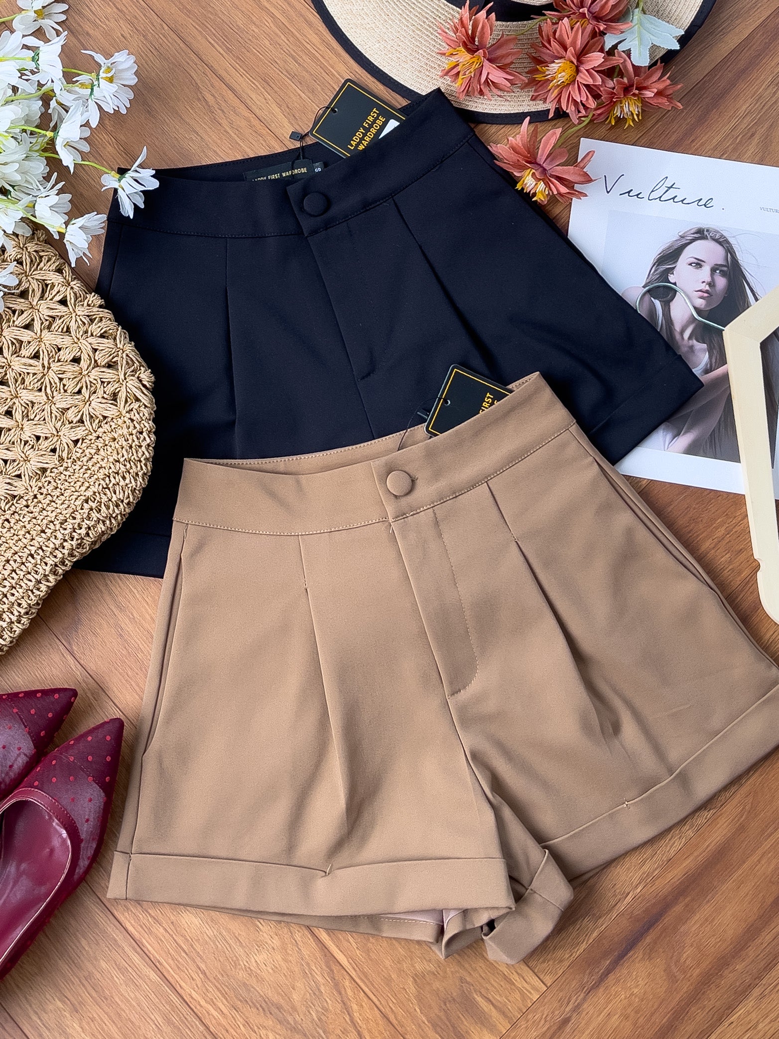 【S2273】不包臀西装高腰休闲百搭短裤，内层有里布，有口袋【B-R1-C3】