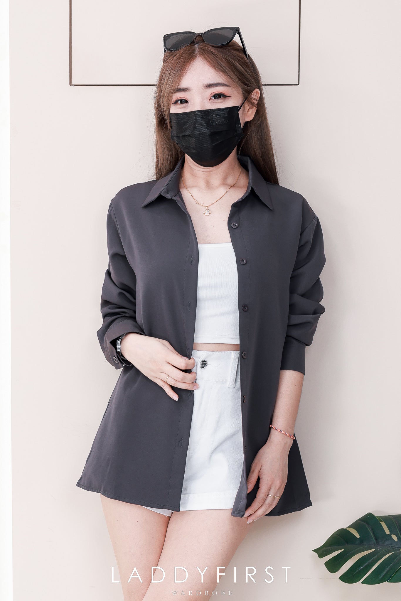 【T80340】＊订单不断＊ 独家爆款高品质韩式宽松版多巴胺色系翻领长袖西装衬衫上衣❤️【A-R1-C5】