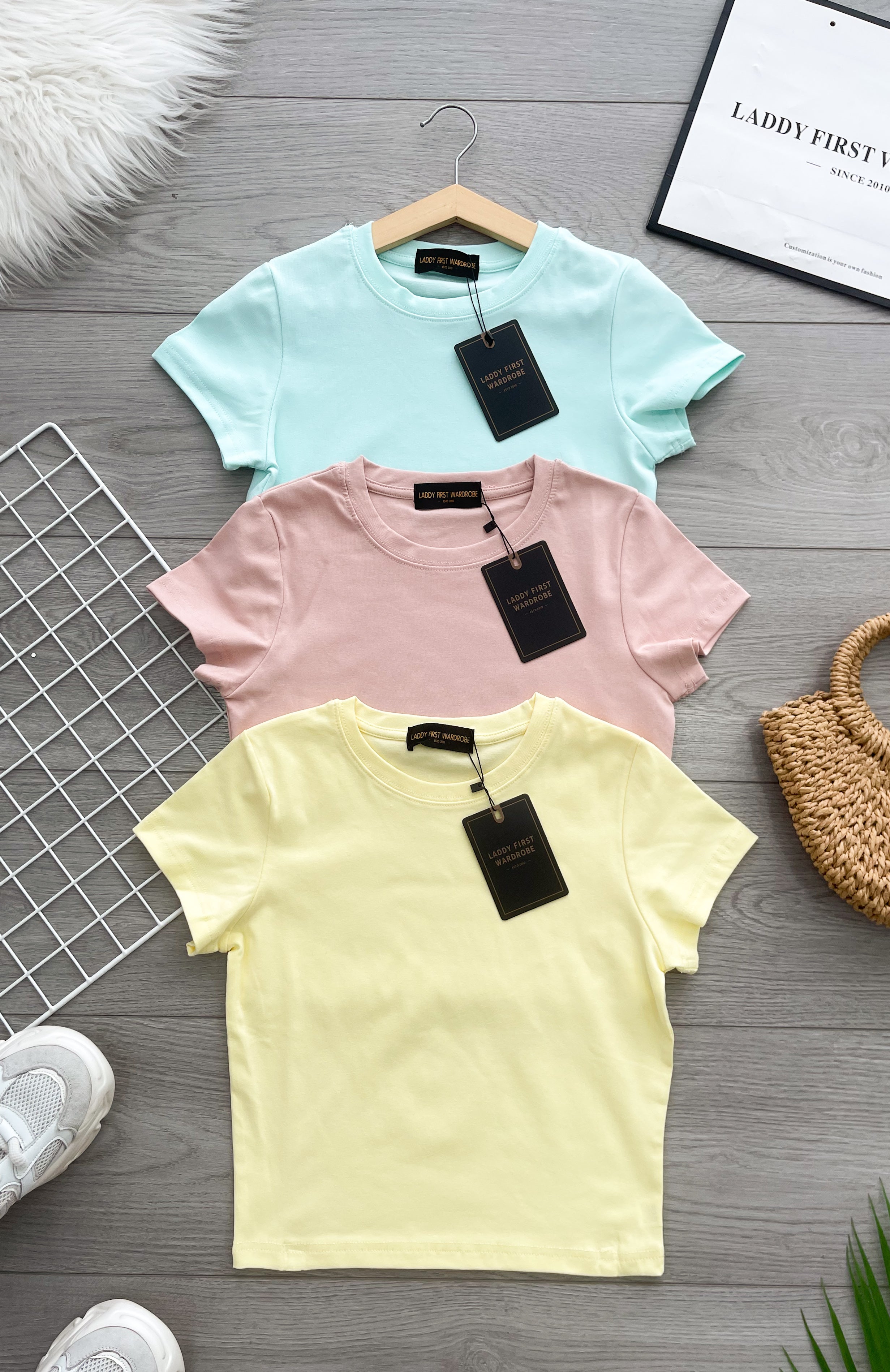 【T009-1】⚡补货预订款⚡高品质纯棉弹力圆领短袖日常简约休闲百搭上衣 ❤️❤️