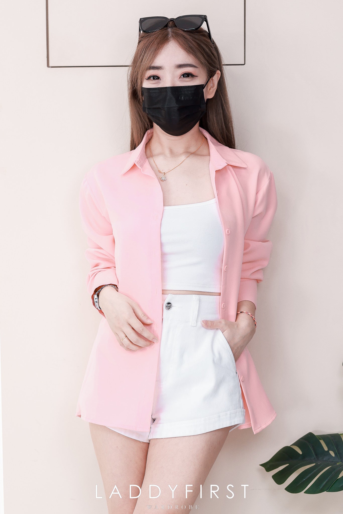 【T80340】＊订单不断＊ 独家爆款高品质韩式宽松版多巴胺色系翻领长袖西装衬衫上衣❤️【A-R1-C5】