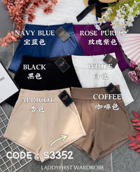 【S3352】独家爆款休闲简约罗马高腰百搭短裤，有口袋【A-R3-C4】