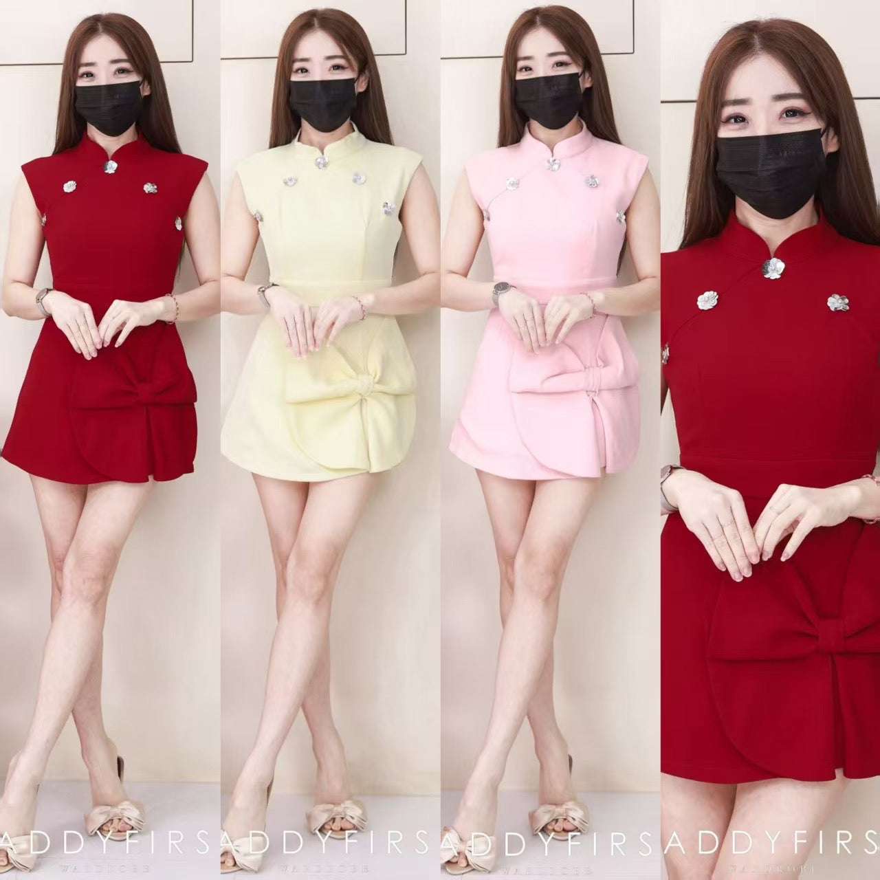 【D8238421】高品质高级感大气蝴蝶结设计西装连身裤裙 ❤❤ 【B-R1-C4】