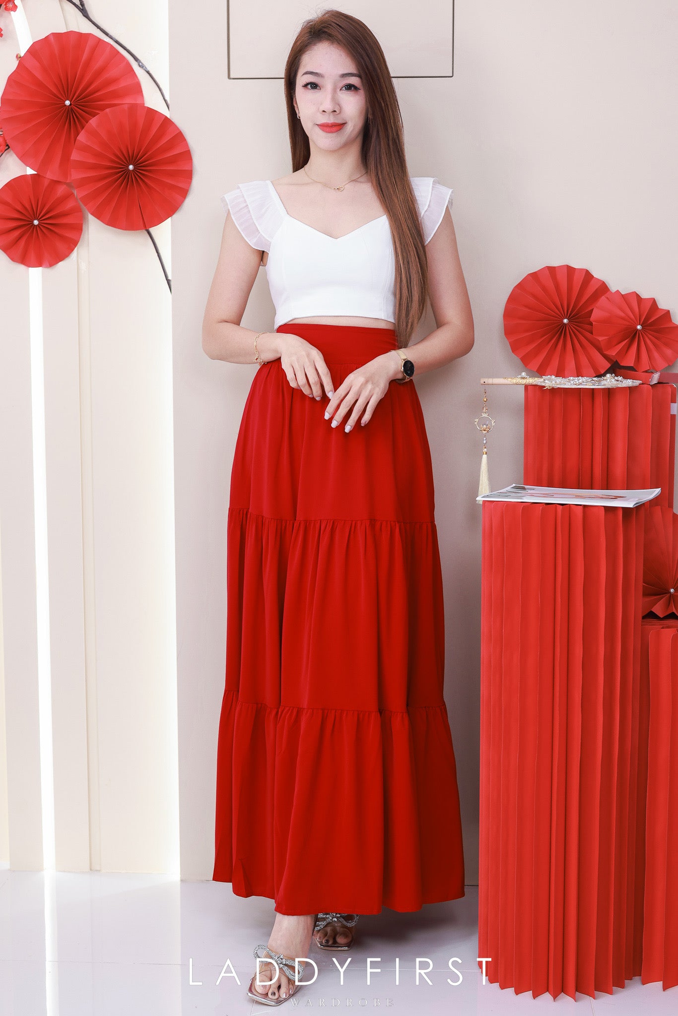 【L1657】【网站福利款✨】独家爆款百褶蛋糕西装垂感大摆韩版长裙【A-R3-C4】