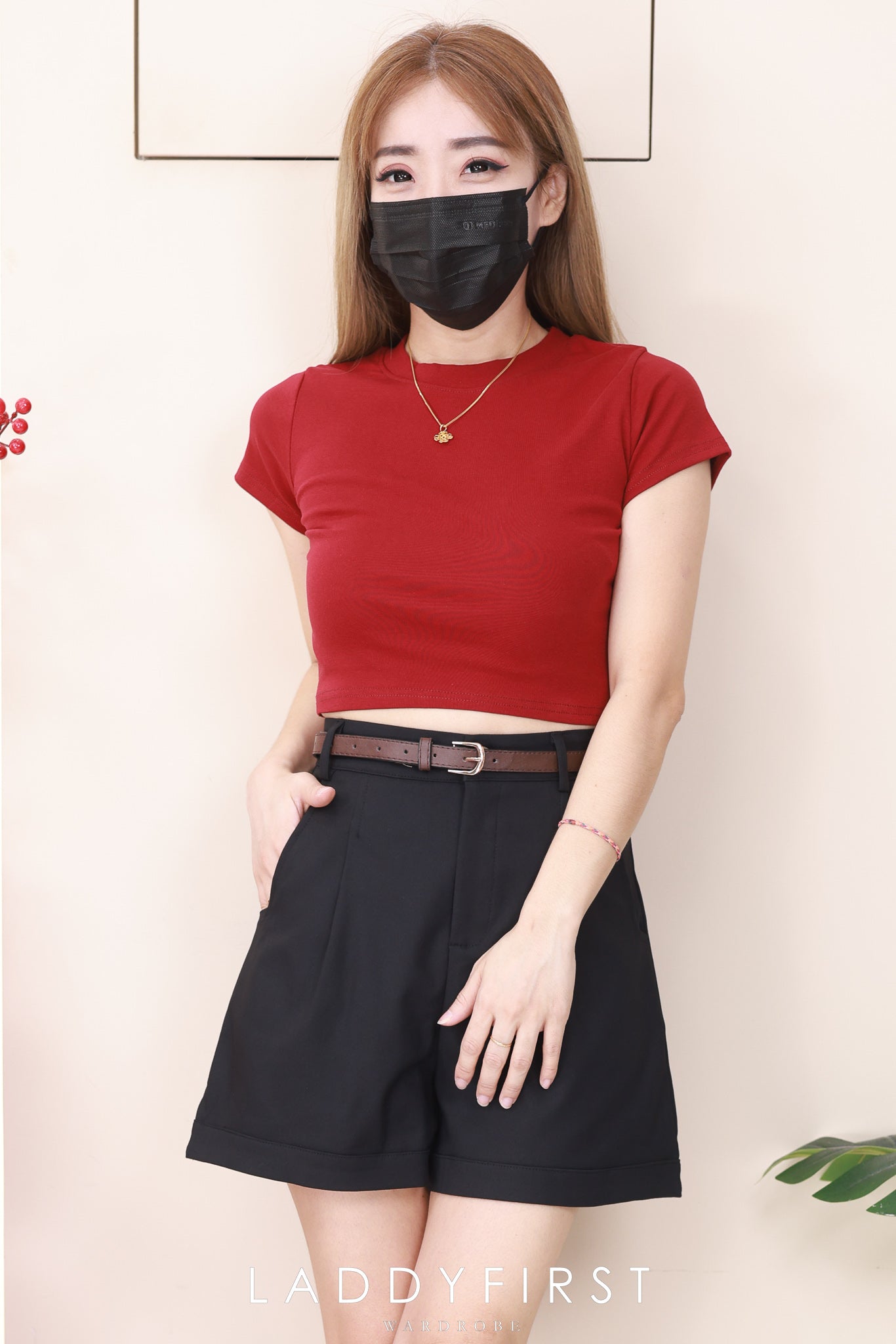 【T979】* 独家高腰T版型 * 高品质纯棉弹力圆领短袖日常简约百搭上衣 ❤❤